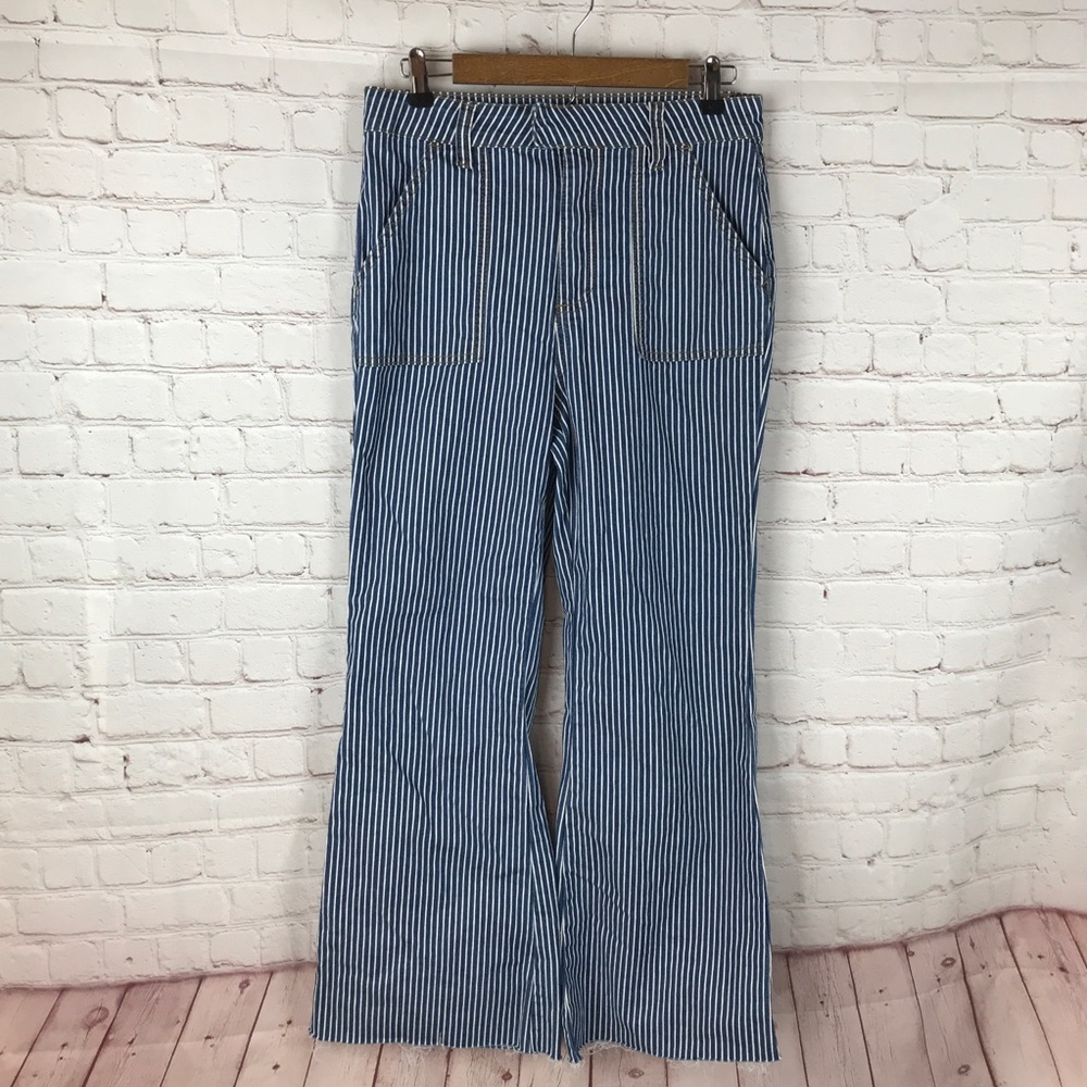 COPY - Forever 21 Striped High Waist Wide/flare L…